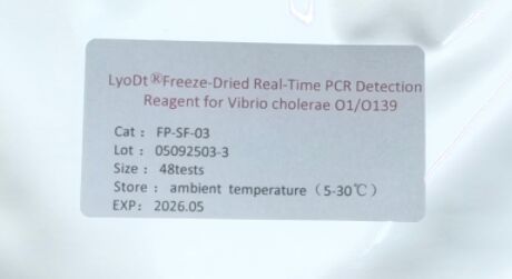 LyoDt® - осушенный в холоде реагент ПЦР в режиме реального времени для обнаружения вируса Vibrio cholerae O1/O139 - не требуется холодная цепь и предварительно проводится однократный тест.